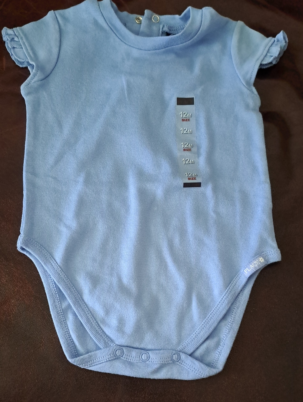 The Children's Place 12 Month Light Blue Short-Sleeve Bodysuit